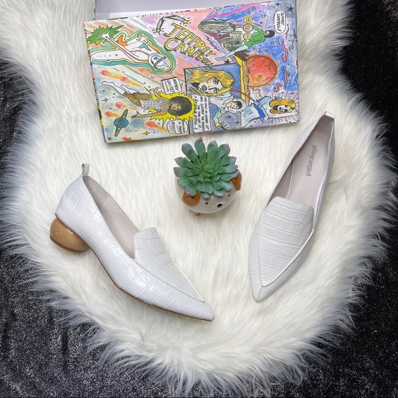 Jeffrey Campbell Shoes - Jeffrey Campbell White Croc Leather Loafers